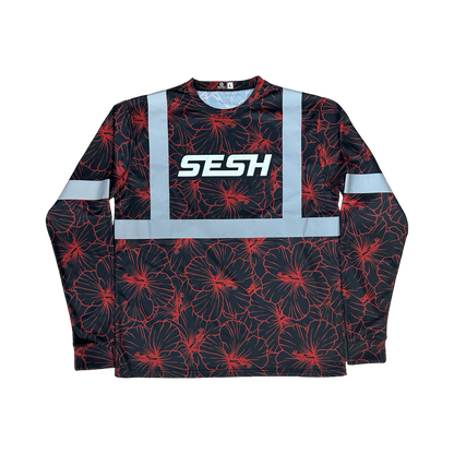 SESH Hibiscus HIVIS Long Sleeve Shirt